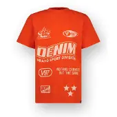 Vingino T-shirt rood Jongens Katoen Ronde hals Printopdruk - maat 116
