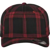 Flexfit Pet 'TARTAN PLAID' grijs / bordeaux / zwart