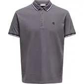 Only & Sons Shirt 'ONSFletcher' donkergrijs / zwart / wit