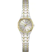 GUESS Analoog horloge 'Bejeweled' goud / zilver