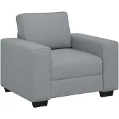 vidaXL Fauteuil 100x77x82 cm stof lichtgrijs