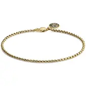 Lucleon Essentials | 2 mm Goudkleurige Armband met Gebogen Venetiaanse Schakels