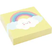 Amscan Servetten Pastel Geel Rainbow and Clouds