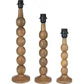 Mars & More lampvoet bollen mango hout 60cm