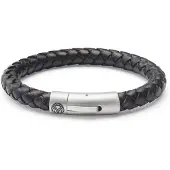 Lucleon Collins | 8 mm Bruine Geweven Leren Armband