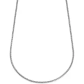 Lucleon Essentials | 3 mm Zilverkleurige Ketting met Gebogen Venetiaanse Schakels