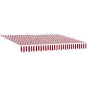 vidaXL Uitschuifbare luifel Rood en Wit 300 x 250 cm