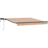 vidaXL Uitschuifbare luifel Meerkleurig 350 x 250 cm Stof en Aluminium