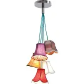 Kare Design hanglamp SALOON, dimbaar, multicolor, Woon-/ Eetkamer, Textiel / Stof / Zijde, Design, hanglamp