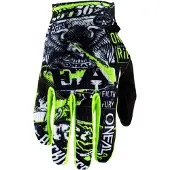 O'Neal Matrix Attack 2 Zwart Geel Jeugd Motorcross Handschoenen Maat S