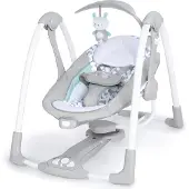 Ingenuity Multifunctionele schommelstoel met vibratiefunctie en melodieën, Raylan, 2-in-1, geschikt voor baby's vanaf 0 maanden tot 9 kg