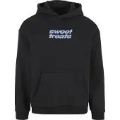 Mister tee Sweatshirt 'Sweet Treats' lichtblauw / zwart