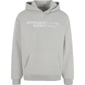 Mister tee Sweatshirt 'Appreciate & Respect' lichtgrijs / wit