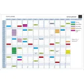Exacompta Exaplanner Jaarplanner Wandmontage 1 jaar per pagina Engels 90 (B) x 3,4 (D) x 59 (H) cm Wit