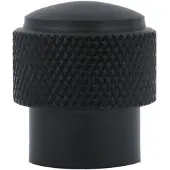 Online Deurbeslagshop Knop geribbeld 20 mm zwart