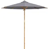 vidaXL Tuinparasol Ø 240 x 260 cm Bamboe Rond Donkergrijs