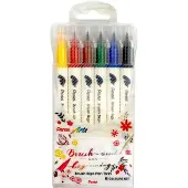 Pentel Brush Sign Pen Twin 6 Stuk