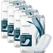 Seguna Sensitive Maxi Night - 4 pakken van 20 stuks