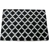 EDO Be living Maroko Zwarte Deurmat 50x70 Cm - Wasbare Welour Deurmat