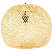 Ledigo Zwarte Bamboe Hanglamp Boho 40cm - Natuurlijk en Stijlvol