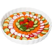 MamboCat Veggi Quichevorm Ø28cm rond wit van porselein – 24302053