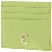 Coccinelle Leren kaarthouder C-Me Document Holder Grained Leather Green Glow Lichtgroen