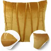 Domarex Poszewka Montreal Fluweel 45x45 cm Geel - Glamour Stijl