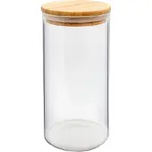 Nerthus FIH 782 glazen voorraadpot met bamboedeksel, 1100 ml