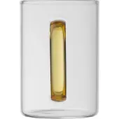 Upominkarnia Glazen Mok 250 ml met Geel Handvat - borosilicaatglas