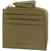 Coccinelle Leren kaarthoes Tassel Credit Card Holder Seagrass kaki
