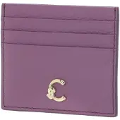 Coccinelle Leren kaarthouder C-Me Document Holder Grained Leather Jellyfish paars