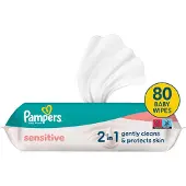 Pampers 15x Sensitive Parfumvrij Babydoekjes 80 Stuks