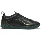 Puma Ultra 6 Play Zaalvoetbalschoenen (IN) Kids Zwart Donkergroen Lichtgroen