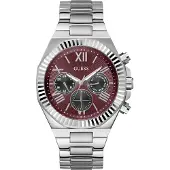 GUESS Analoog horloge 'EQUITY' zilver