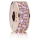 Pandora Rose 781817PCZ Clip-Stopper Bedel zilver rosekleurig Pink Sparkling Elegance