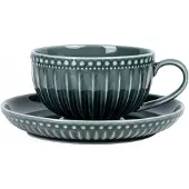MPLCo MOSAIQUE OLIVE kop en schotel 250ml - Stijlvol keramiek
