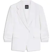 BOSS Slim-fit blazer in een linnenmix Maat 44