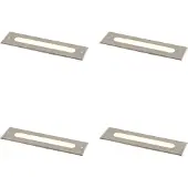 QAZQA Set van 4 moderne grondspots staal 30 cm incl. LED IP65 - Eline