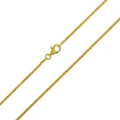 Cavill - Zilveren ketting 925 Sterling Zilver - 45 cm Verguld - Elegant vlechtpatroon - Fijn en modieus zilver sieraad dames