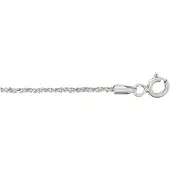 Cavill - 925 Sterling Zilveren Ketting 50 cm - Criss-cross Patroon - Fijn en Elegant - Damessieraad met Karabijnsluiting