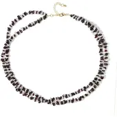 Cavill - 925 Sterling Zilver Halsketting - Regenboog Maansteen 24 ct, Toermalijn 53 ct, Granaat 90 ct - Elegant & Feestelijk