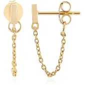 Cavill - Zilveren Oorbellen 925 Sterling Zilver met Vergulding - Minimalistisch Modern Elegant Design - Lichte Comfortabele Oorbellen 17mm