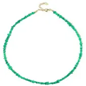 Cavill - Zilveren halsketting met Groene Ethiopische Opalen - 925 Sterling Zilver Verguld - 27 557 ct Fancy Opaal kralen - Verstelbaar 45-50 cm