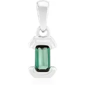 Cavill - Zilveren Hanger 925 Sterling Zilver - Groene Benedito Toermalijn 0,535 ct - Achthoekig Trapgeslepen - Elegant Sieraad