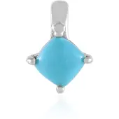 Cavill - Zilveren hanger met 925 Sterling zilver platina-plated - 0,52ct Sleeping Beauty Turkoois - geometrisch antieke cabochon - luxe sieraad