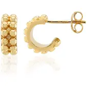 Cavill - Zilveren Oorbellen 925 Sterling Zilver Verguld - Elegante Kleine Hoepels 10 mm - Tijdloze Chique Accessoires voor Dames