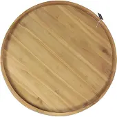 Axi Dewi Rond Dienblad van Teak Hout Ø 80 cm | Serveerplateau van Teakhout met Open Grepen & Opstaande Rand | Ideaal voor Drankjes, Glazen & Accessoires