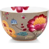 Pip studio Kom Home Bowl Blooming Tales Fantasy Khaki 23 cm