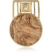 Cavill - Zilveren Hanger Landschap Jaspis 26 4 ct & Citrien 0 95 ct - 925 Sterling Zilver Goud Verguld - Elegant Monosono