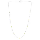 Cavill - Zilveren Halsketting 925 Sterling Zilver met Gouden Accenten - Tijdloze Elegante Dames Ketting - 45 cm - Licht en Duurzaam